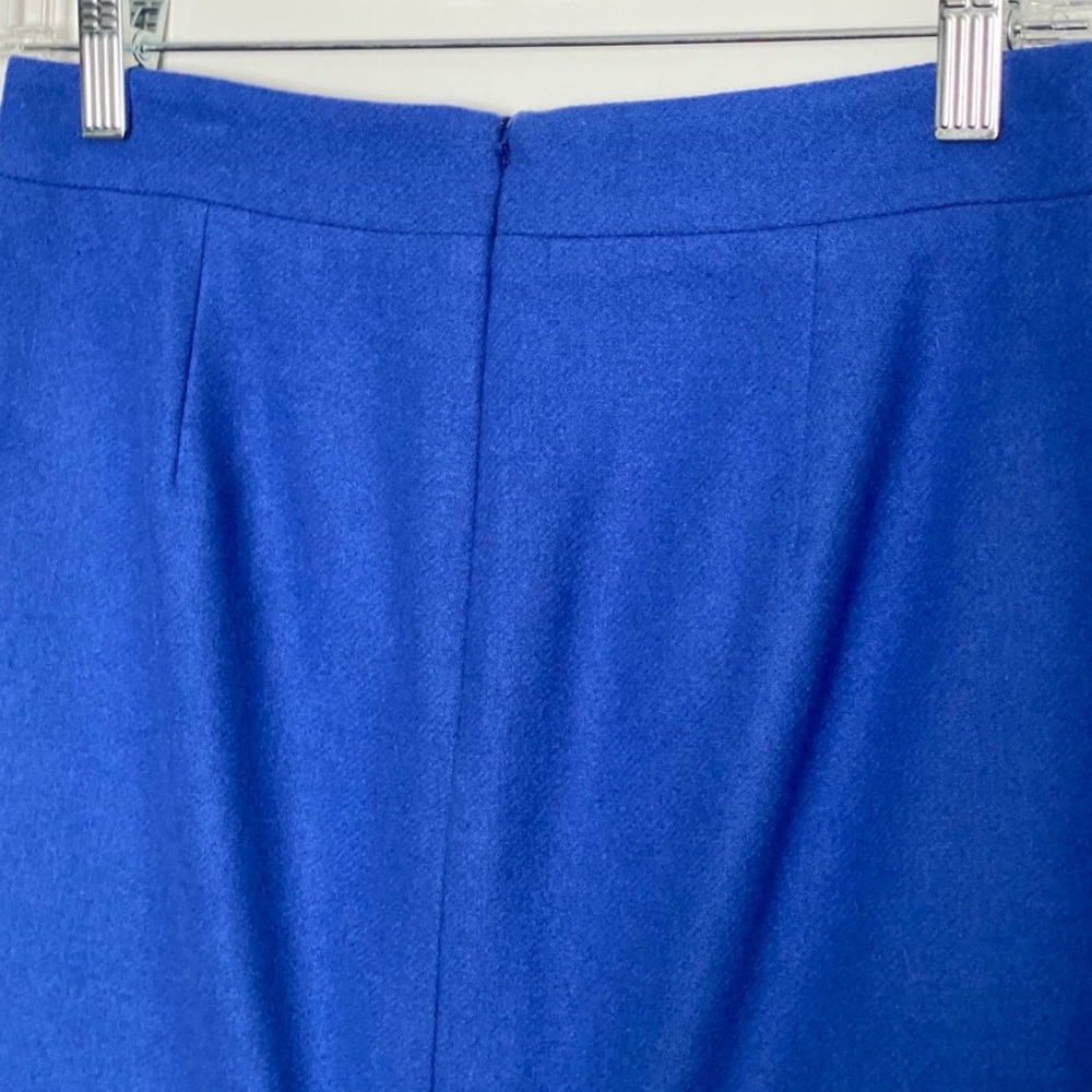 J. Cree Pencil Royal Blue Wool Skirt Size 2 - Picture 7 of 10
